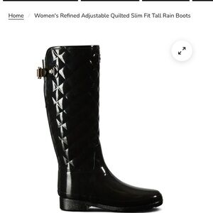 Hunter Black Quilted Rain Boots